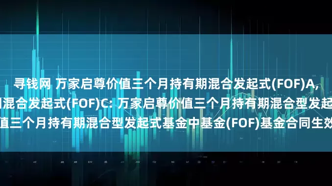 寻钱网 万家启尊价值三个月持有期混合发起式(FOF)A,万家启尊价值三个月持有期混合发起式(FOF)C: 万家启尊价值三个月持有期混合型发起式基金中基金(FOF)基金合同生效公告